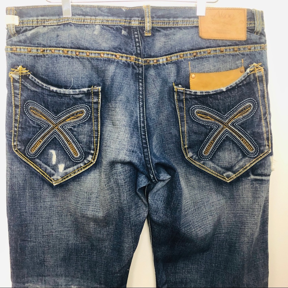AKOO patience men’s jeans factory distressed S 40